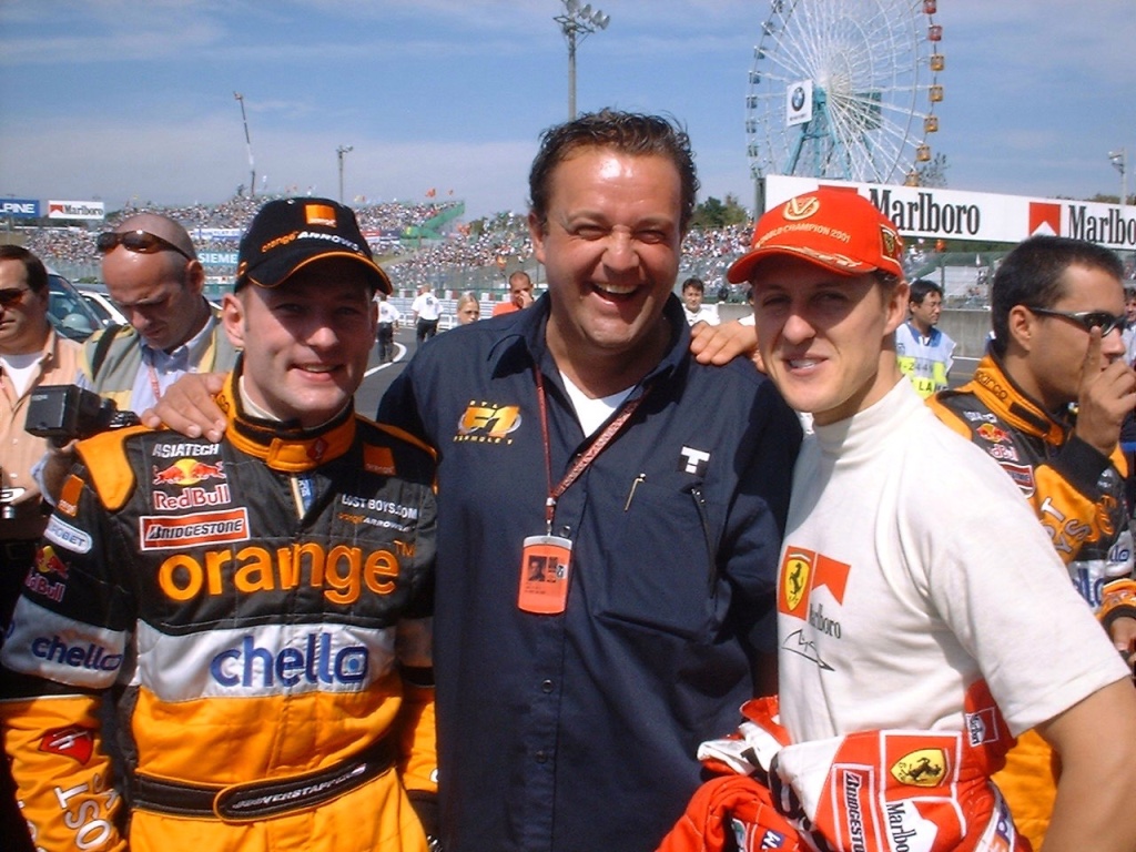 Jos Verstappen, Jack Plooij en Michael Schumacher